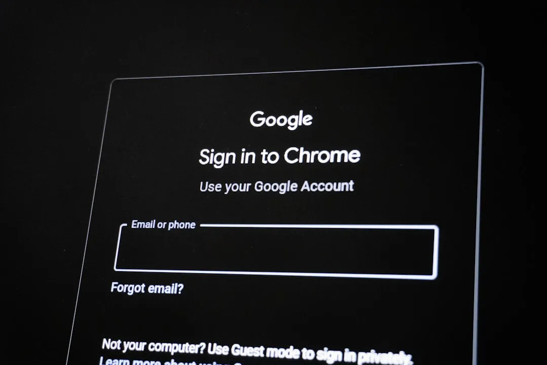Google chrome sign-in screen with email field.
