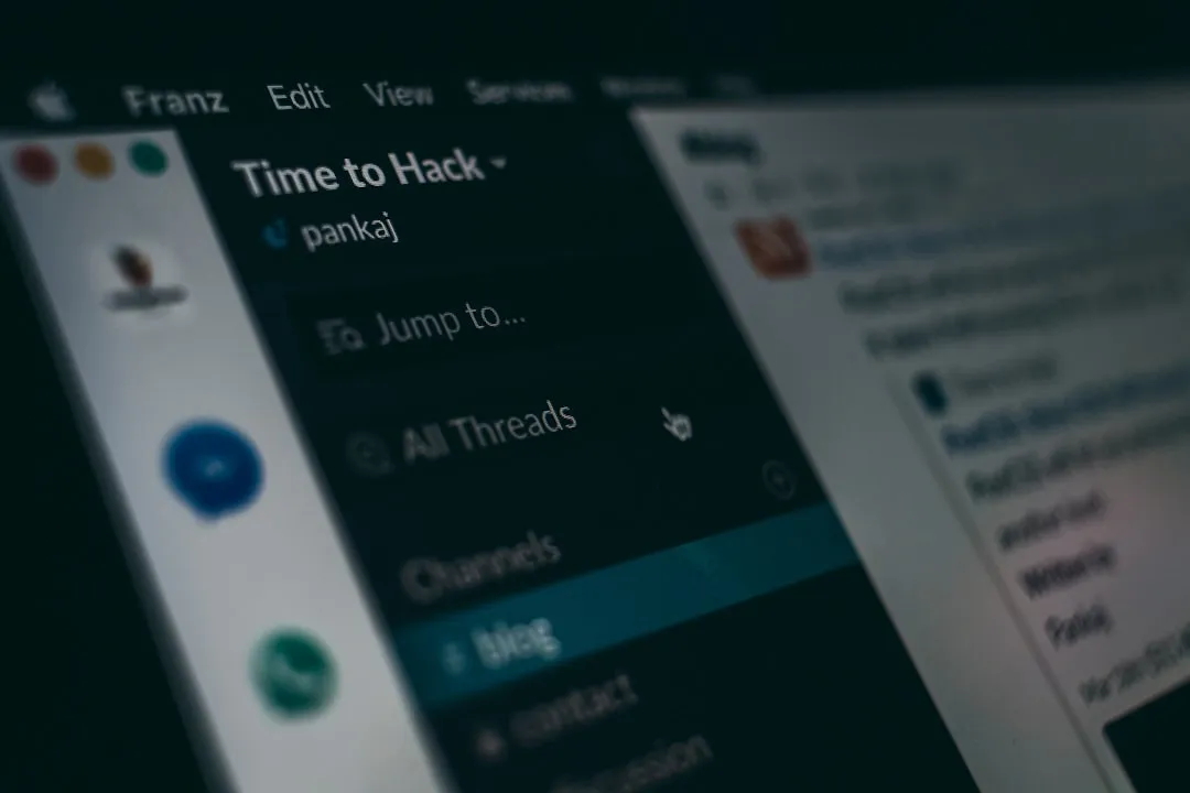 computer screen showing blog